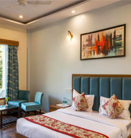 Premium River View Room with Balcony at Corbett Jungle Treasure Resort